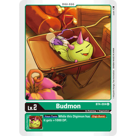 Digimon_TCG_BT4-004_Budmon_Uncommon_Great_Legend_Card_Game