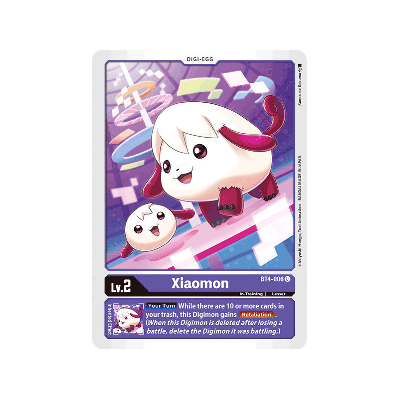 Digimon_TCG_BT4-006_Xiaomon_Uncommon_Great_Legend_Card_Game