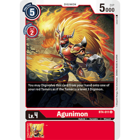 Digimon_TCG_BT4-011_Agunimon_Uncommon_Great_Legend_Card_Game