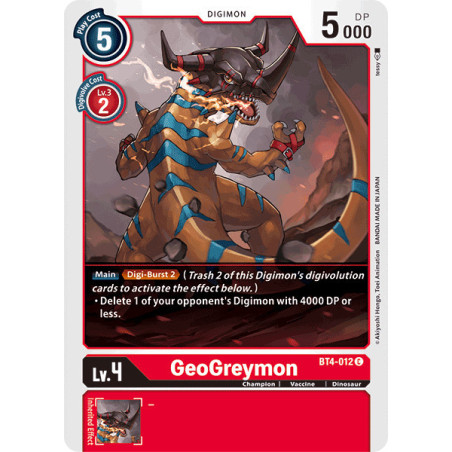 Digimon_TCG_BT4-012_GeoGreymon_Common_Great_Legend_Card_Game