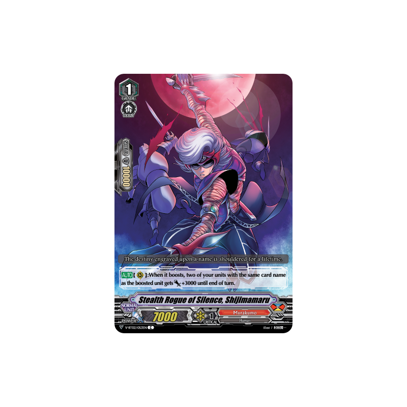 Vanguard_TCG_card_V-BT02_053EN_C_Stealth_Rogue_of_Silence_Shijimamaru_Strongest_Team_AL4
