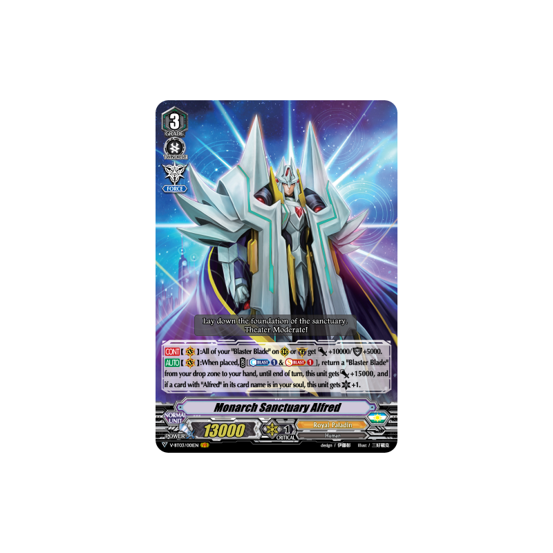 Vanguard_TCG_card_V-BT03_001EN_VR_Monarch_Sanctuary_Alfred_Miyaji_Academy_CF_Club