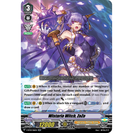 Vanguard_TCG_card_V-BT03_016EN_RR_Wistaria_Witch_ZoZo_Miyaji_Academy_CF_Club