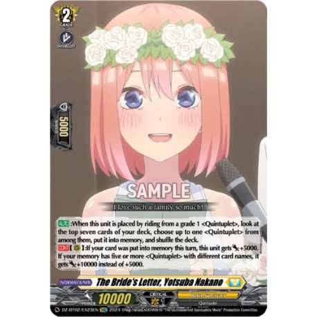 DZ-BT02/EX23EN The Bride's Letter, Yotsuba Nakano