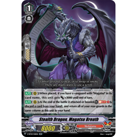 Vanguard_TCG_card_V-BT03_021EN_RR_Stealth_Dragon_Magatsu_Breath_Miyaji_Academy_CF_Club
