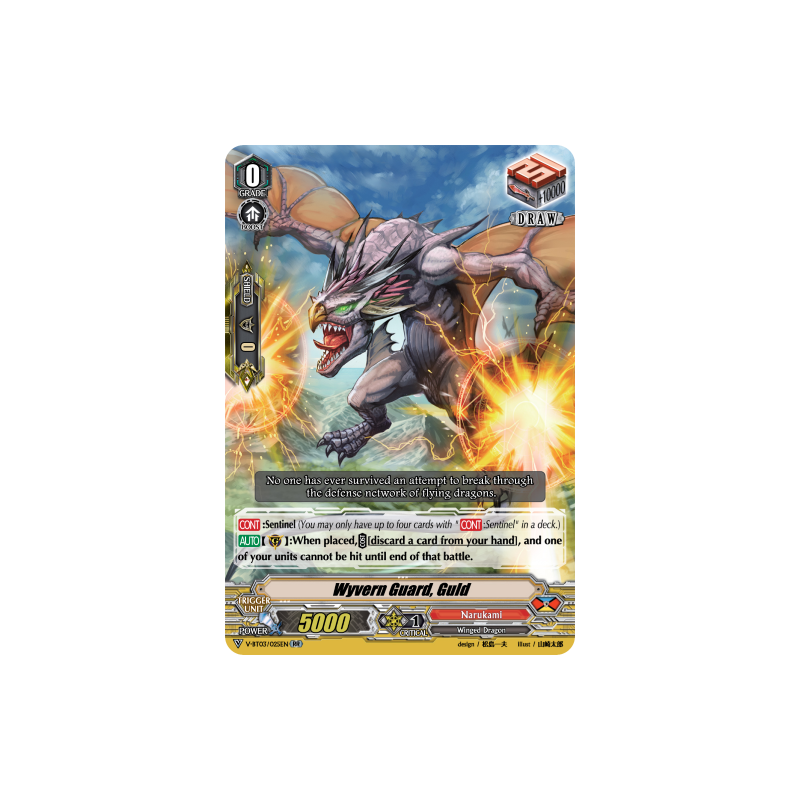 Vanguard_TCG_card_V-BT03_025EN_RR_Wyvern_Guard_Guld_Miyaji_Academy_CF_Club