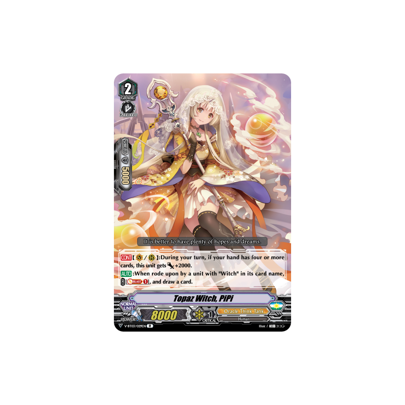 Vanguard_TCG_card_V-BT03_029EN_R_Topaz_Witch_PiPi_Miyaji_Academy_CF_Club
