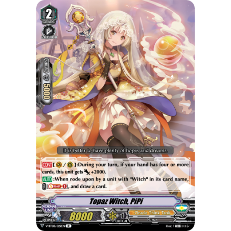 Vanguard_TCG_card_V-BT03_029EN_R_Topaz_Witch_PiPi_Miyaji_Academy_CF_Club