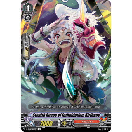 Vanguard_TCG_card_V-BT03_070EN_C_Stealth_Rogue_of_Intimidation_Kirihage_Miyaji_Academy_CF_Club