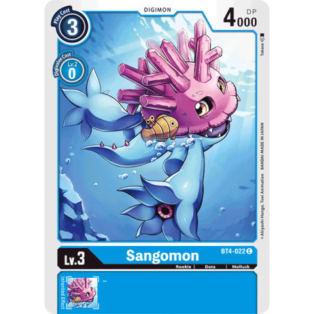 Digimon_TCG_BT4-022_Sangomon_Common_Great_Legend_Card_Game