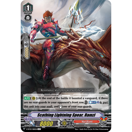 Vanguard_TCG_card_V-BT03_080EN_C_Scathing_Lightning_Spear_Ramzi_Miyaji_Academy_CF_Club