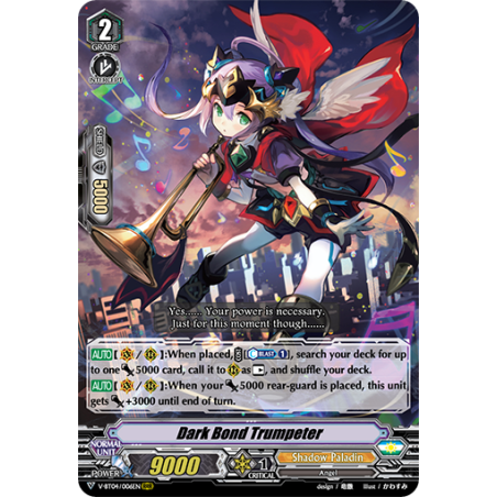 Vanguard_TCG_card_V-BT04_006EN_RRR_Dark_Bond_Trumpeter_Vilest_Deletor