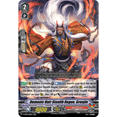 Vanguard_TCG_card_V-BT04_018EN_RR_Demonic_Hair_Stealth_Rogue_Grenjin_Vilest_Deletor