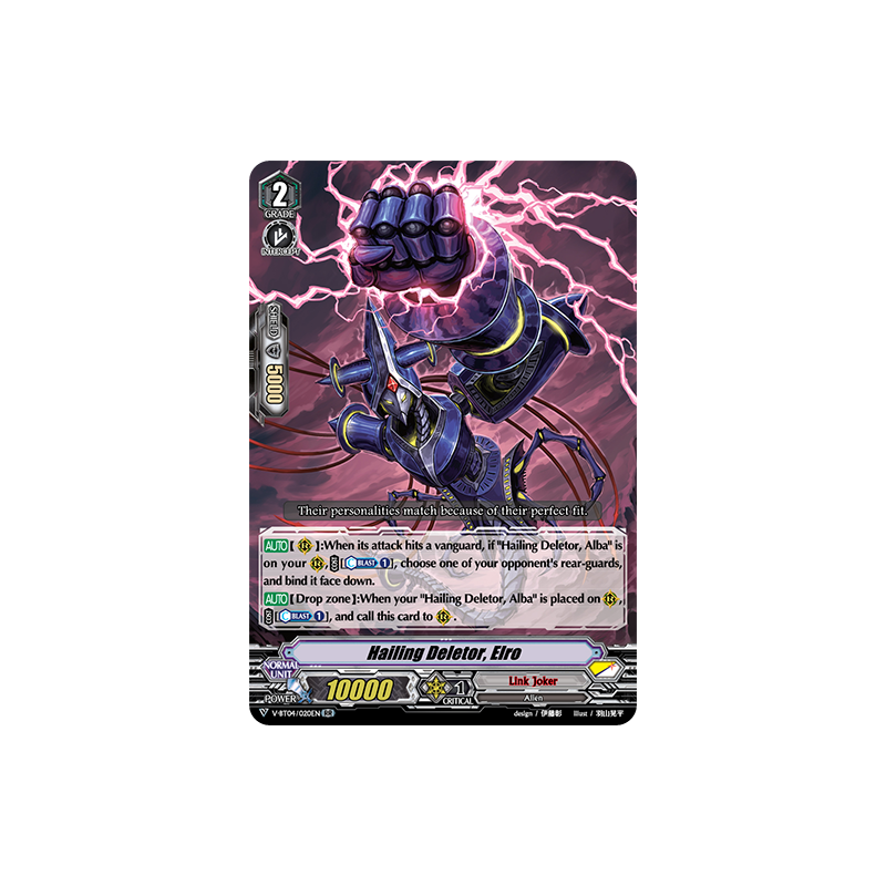 Vanguard_TCG_card_V-BT04_020EN_RR_Hailing_Deletor_Elro_Vilest_Deletor