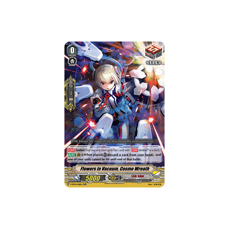 Vanguard_TCG_card_V-BT04_021EN_RR_Flowers_in_Vacuum_Cosmo_Wreath_Vilest_Deletor