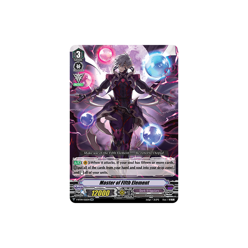 Vanguard_TCG_card_V-BT04_022EN_RR_Master_of_Fifth_Element_Vilest_Deletor