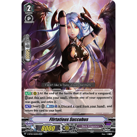 Vanguard_TCG_card_V-BT04_023EN_RR_Flirtatious_Succubus_Vilest_Deletor