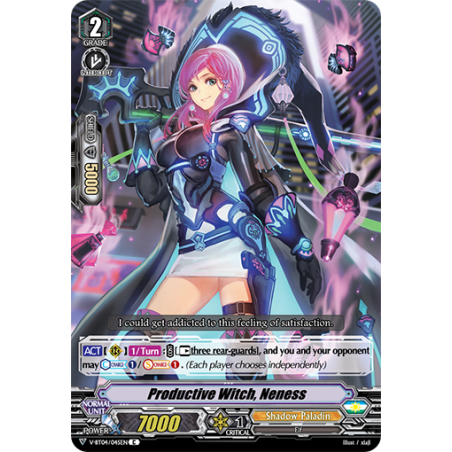 Vanguard_TCG_card_V-BT04_045EN_C_Productive_Witch_Neness_Vilest_Deletor