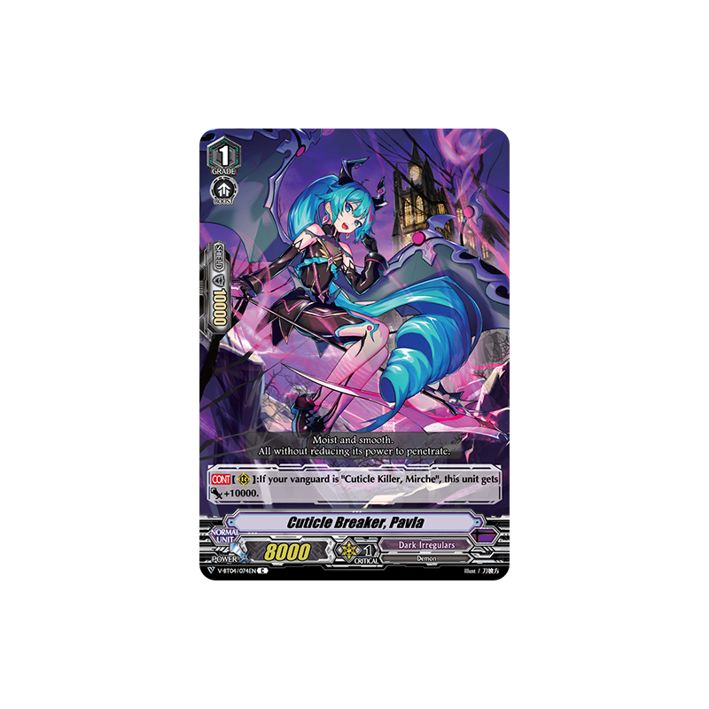 Vanguard_TCG_card_V-BT04_074EN_C_Cuticle_Breaker_Pavla_Vilest_Deletor