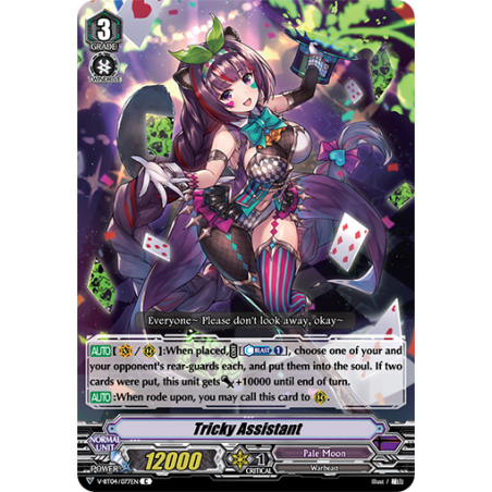 Vanguard_TCG_card_V-BT04_077EN_C_Tricky_Assistant_Vilest_Deletor