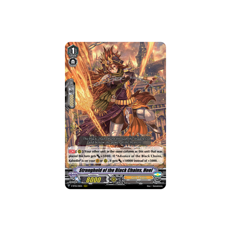 Vanguard_TCG_card_V-BT05_011EN_RRR_Stronghold_of_the_Black_Chains_Hoel_Aerial_Steed_Liberation