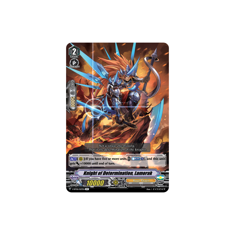 Vanguard_TCG_card_V-BT05_027EN_R_Knight_of_Determination_Lamorak_Aerial_Steed_Liberation