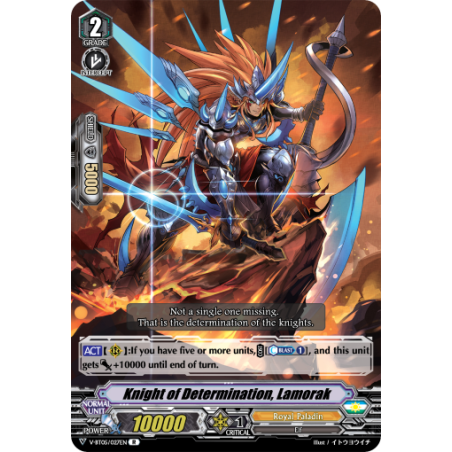 Vanguard_TCG_card_V-BT05_027EN_R_Knight_of_Determination_Lamorak_Aerial_Steed_Liberation