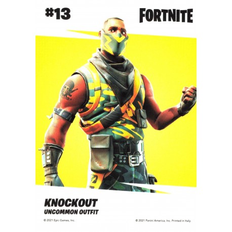 Carte n°13 (013) KnockoutCarte n°13 (013)