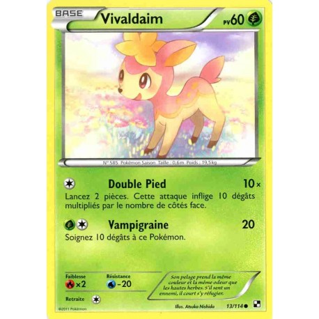 Pokémon 13/114 Vivaldaim Commune Noir & Blanc Noir & Blanc