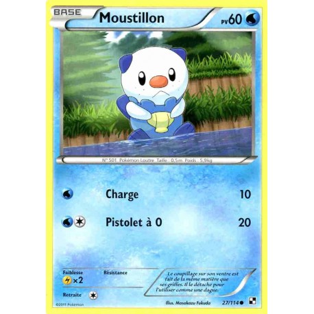 Pokémon 27/114 Moustillon Commune Noir & Blanc Noir & Blanc