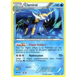 Pokémon 32/114 Clamiral Holographique rare Noir & Blanc Noir & Blanc