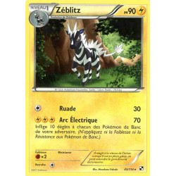 Pokémon 43/114 Zéblitz Rare Noir & Blanc Noir & Blanc