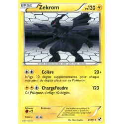Pokémon 47/114 Zekrom Holographique rare Noir & Blanc Noir & Blanc