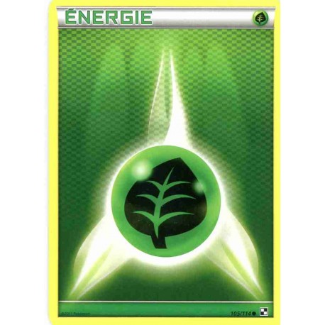 Pokémon 105/114 Énergie Plante Commune Noir & Blanc Noir & Blanc