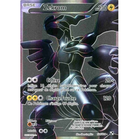 Pokémon 114/114 Zekrom Ultra rareU Noir & Blanc Noir & Blanc