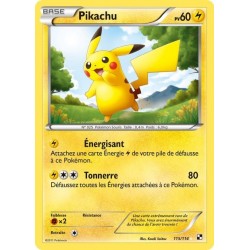 Pokémon 115/114 Pikachu Holographique rare Noir & Blanc Noir & Blanc