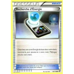 'Pokémon 93/114 Recherche d''Énergie REVERSE Noir & Blanc Noir & Blanc'
