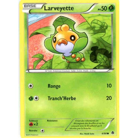 Pokémon 4/98 Larveyette Commune Noir & Blanc Pouvoirs Emergents