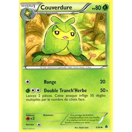 Pokémon 5/98 Couverdure Peu commune Noir & Blanc Pouvoirs Emergents
