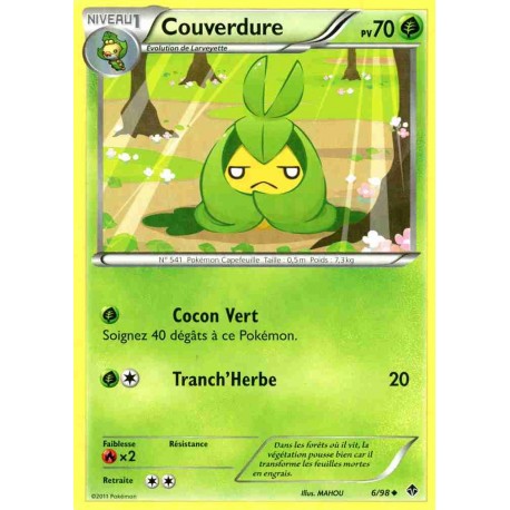 Pokémon 6/98 Couverdure Peu commune Noir & Blanc Pouvoirs Emergents