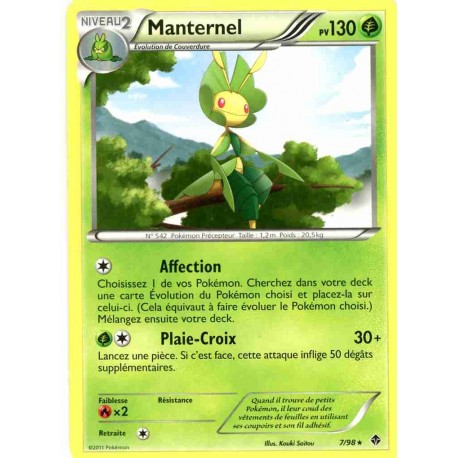 Pokémon 7/98 Manternel Rare Noir & Blanc Pouvoirs Emergents