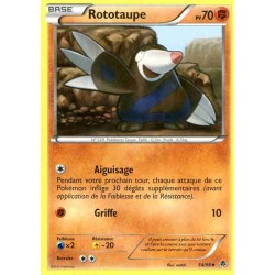 Pokémon 54/98 Rototaupe Peu commune Noir & Blanc Pouvoirs Emergents
