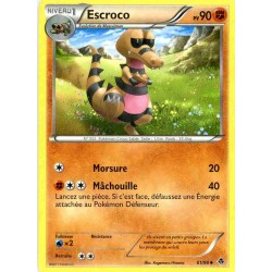 Pokémon 61/98 Escroco Peu commune Noir & Blanc Pouvoirs Emergents