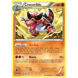 Pokémon 62/98 Crocorible Rare Noir & Blanc Pouvoirs Emergents
