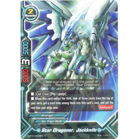 Buddyfight card D-BT01/0044EN Star Dragoner, Jackknife  R  Monster 