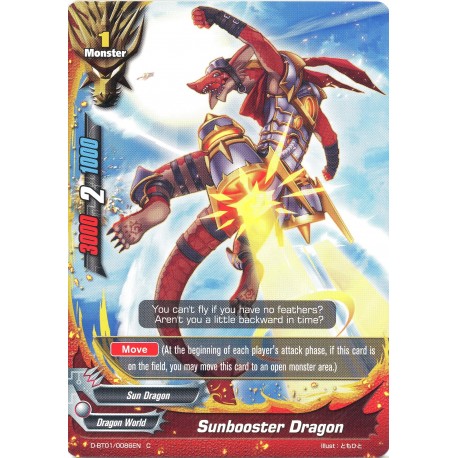 Buddyfight card D-BT01/0086EN Sunbooster Dragon  C  Monster 