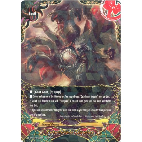 Buddyfight card D-BT01/0133EN Cataclysmic Invasion  SECRET  Spell 