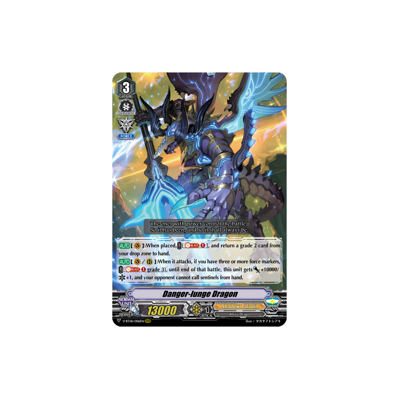 Vanguard_TCG_card_V-BT06_006EN_RRR_Danger-lunge_Dragon_Phantasmal_Steed_Restoration