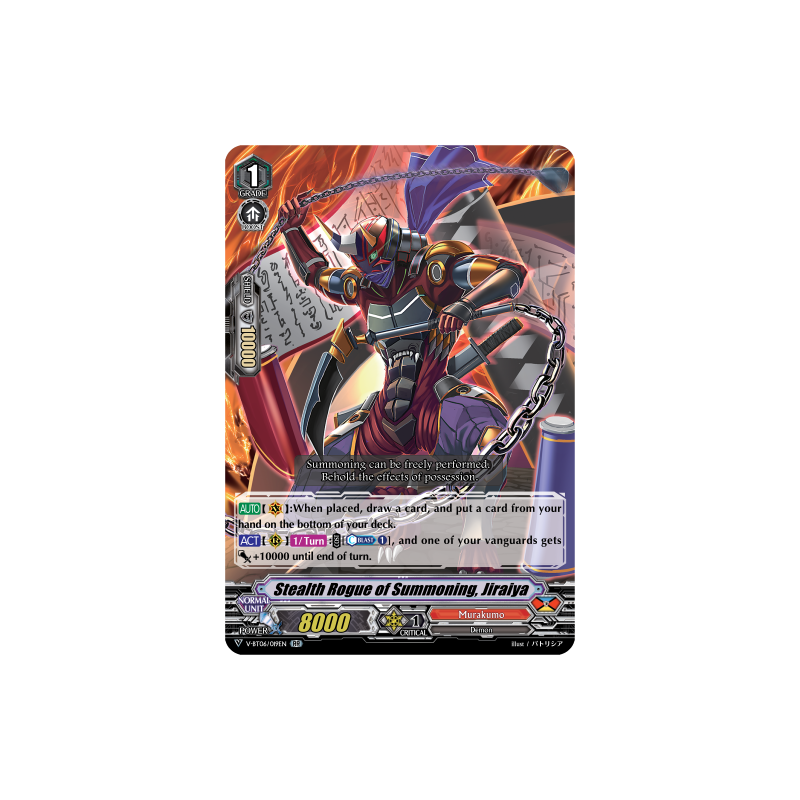 Vanguard_TCG_card_V-BT06_019EN_RR_Stealth_Rogue_of_Summoning_Jiraiya_Phantasmal_Steed_Restoration