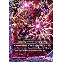 Buddyfight card H-BT01/0102EN Twin Demon Dragon, Zahhak  Secret  Monster 